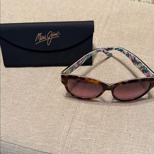 Maui Jim Tortoise Sunglasses with Floral Interior